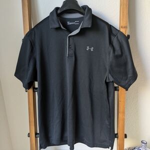 Under Armour Men's Tech Black Polo Shirt - Size L